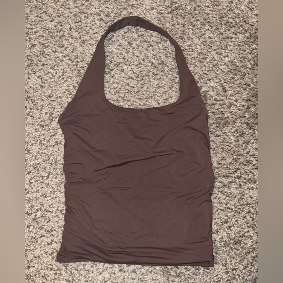 Women’s Brown Halter Tank Top - Picture 2 of 6